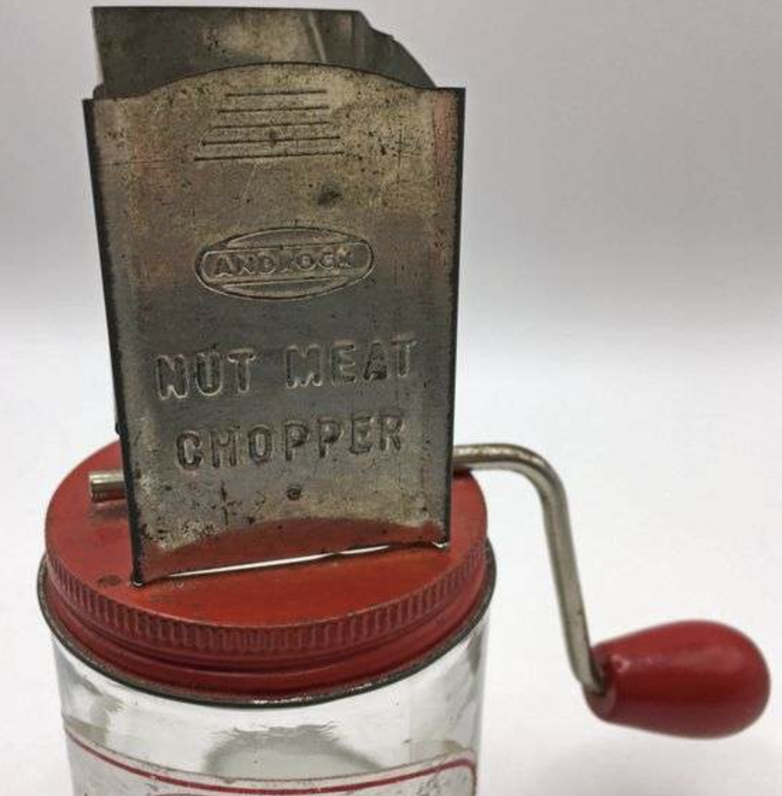 glass bottle - Androck Nut Meat Chopper